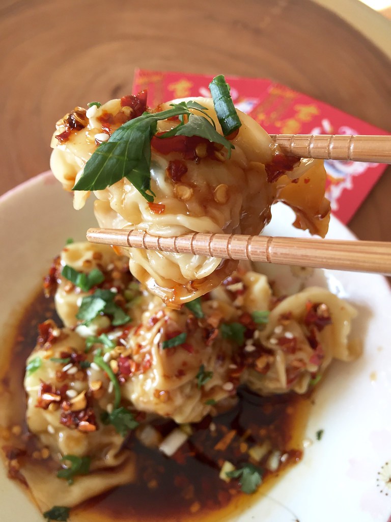 Sichuan Wontons with Chili Oil Sauce