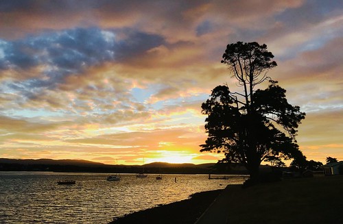 river tamar tamarriver georgetown tasmania clouds beauty nature silhouette harbor harbour boats evening