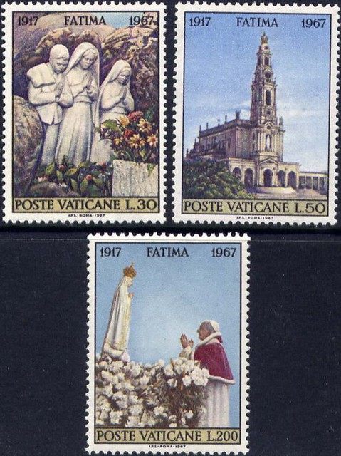 Známky Vatikán 1967 Fatima, nerazítkovaná séria MNH