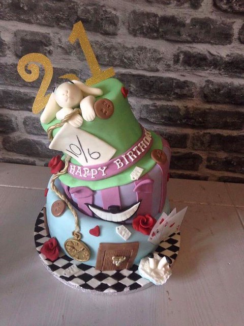 Alice in Wonderland Theme Cake by Caroline Jane Holmes of Kiki Cakes