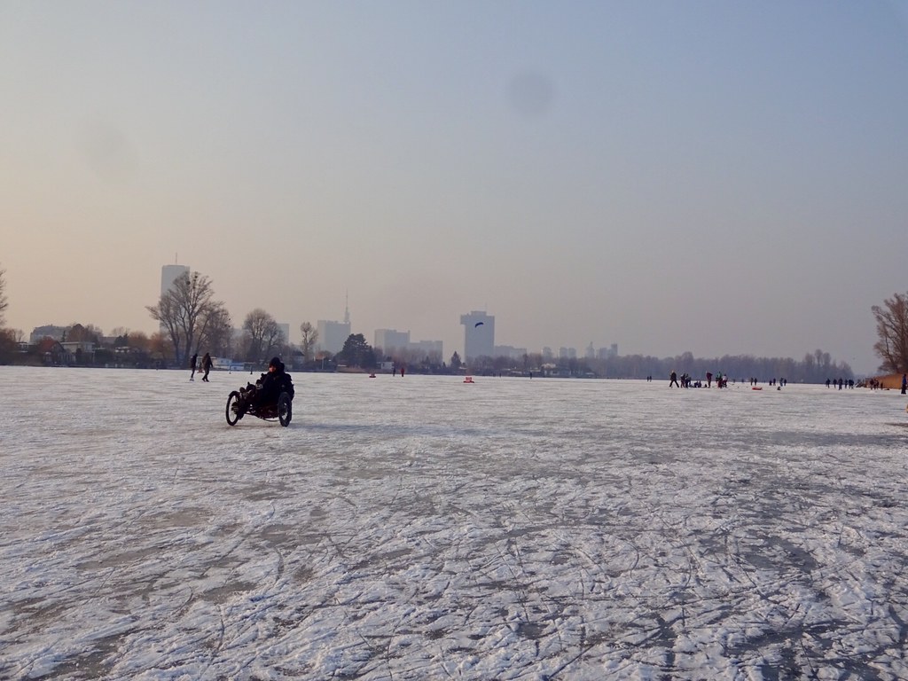 Eis auf der Alten Donau