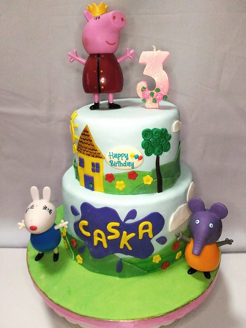 Peppa Pig Theme Cake by Arbie Brillantes R