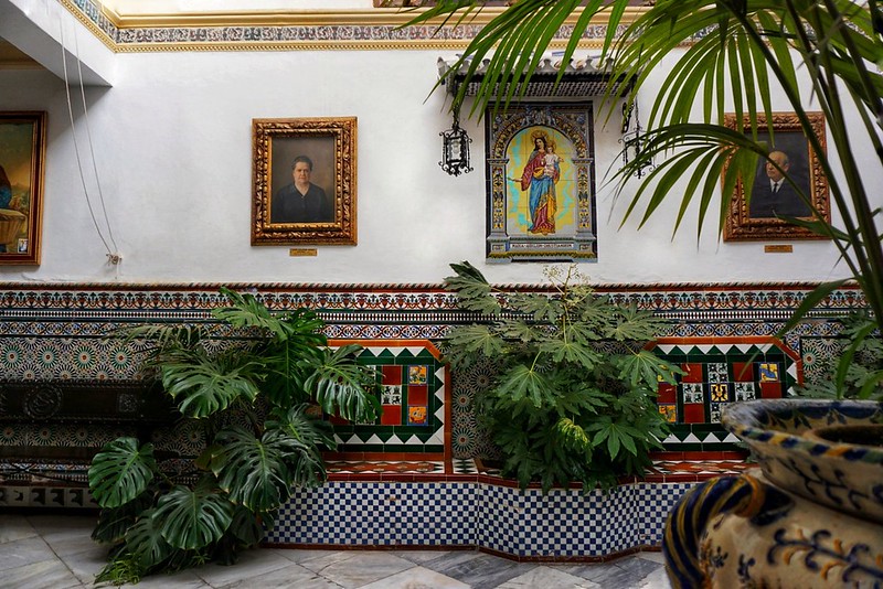 Tiled interior of Casa don Bosco in Ronda