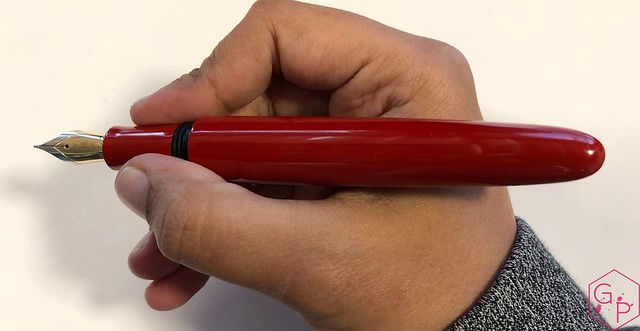 Review @Wancher Red Urushi Ebonite Fountain Pen 13