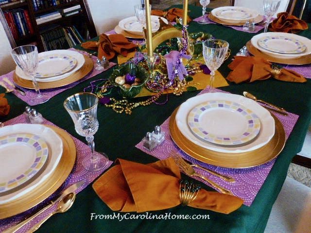 Mardi Gras Tablescape at From My Carolina Home