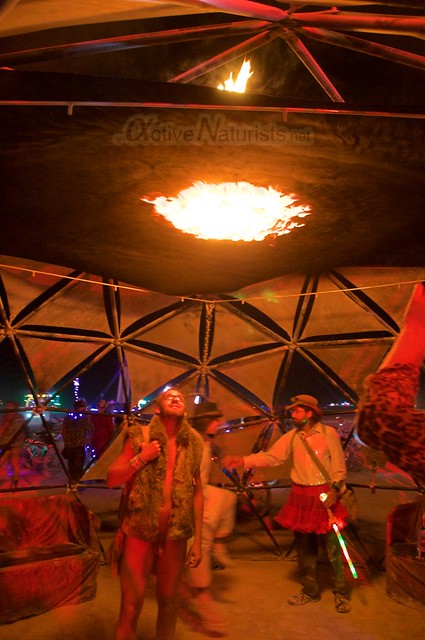 naturist fire at Incendia 0027 Burning Man, Black Rock City, NV, USA