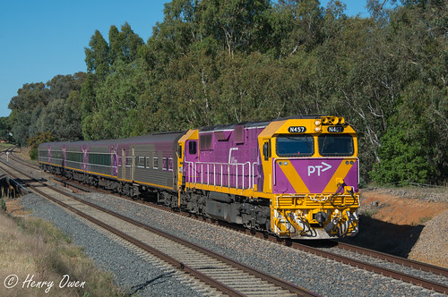 n457 nclass emd diesel clyde passengertrain vline 8630 albury barnawartha