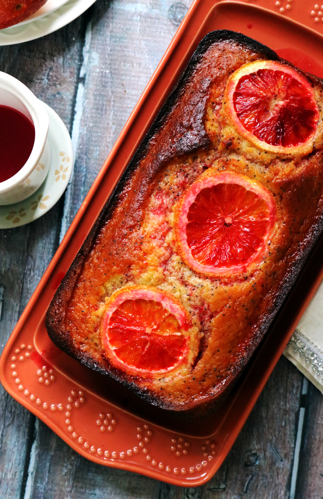 Blood Orange Greek Yogurt Poppy Seed Breakfast Cake