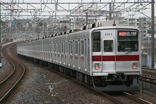 Tobu 9000 series in Asakadai.Sta, Asaka, Saitama, Japan /Feb 17, 2018