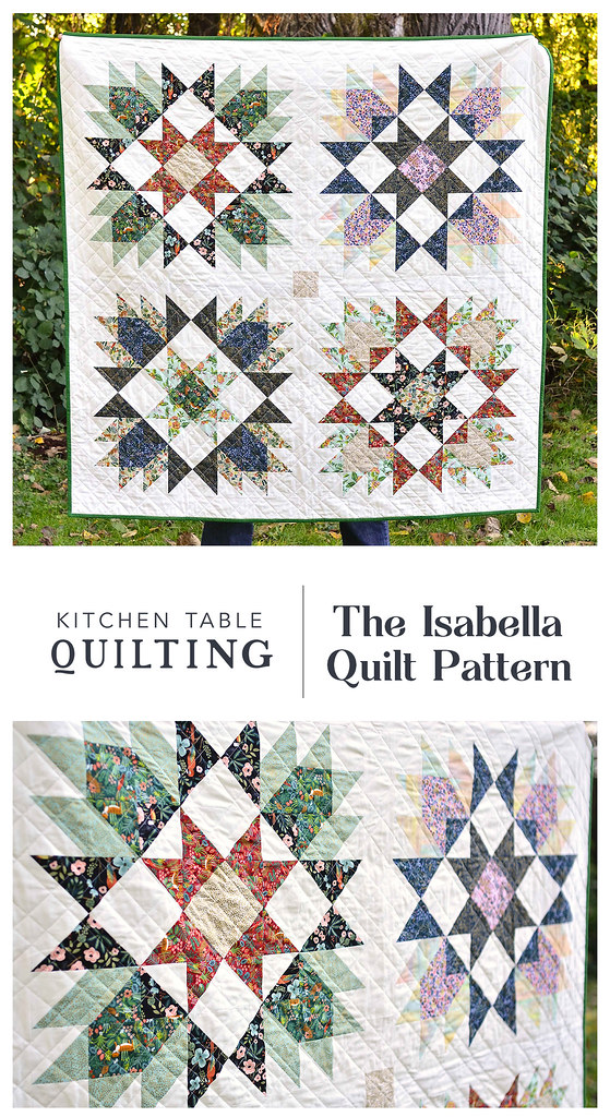 The Isabella Quilt Pattern using Menagerie Fabric by Rifle Paper Co - Kitchen Table Quilting