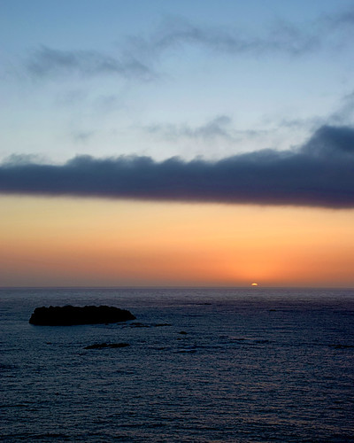 ocean sky cloud sunset outdoors rock island pacificocean trinidad california norcal