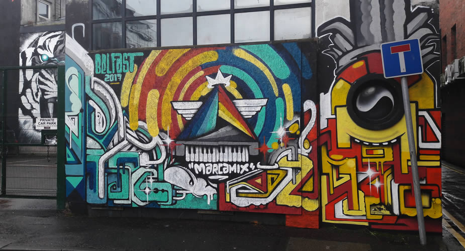 Street art in Belfast rondom The MAC | Mooistestedentrips.nl