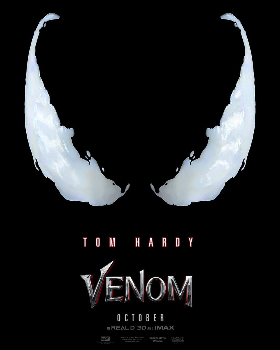 Publican póster de Venom, protagonizada por Tom Hardy 