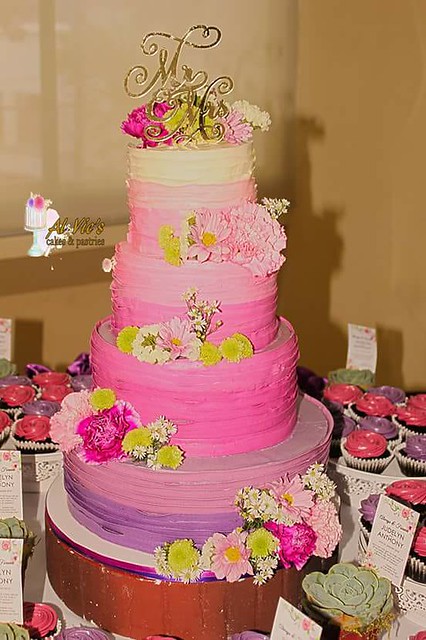 Pink and Purple Ombre Cake by Al Vie Baroy of Al Vie's Cakes and Pastries