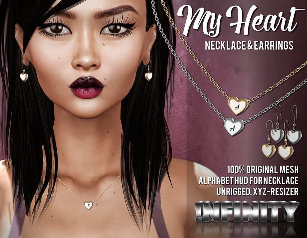 !NFINITY My Heart Necklace & Earrings Set