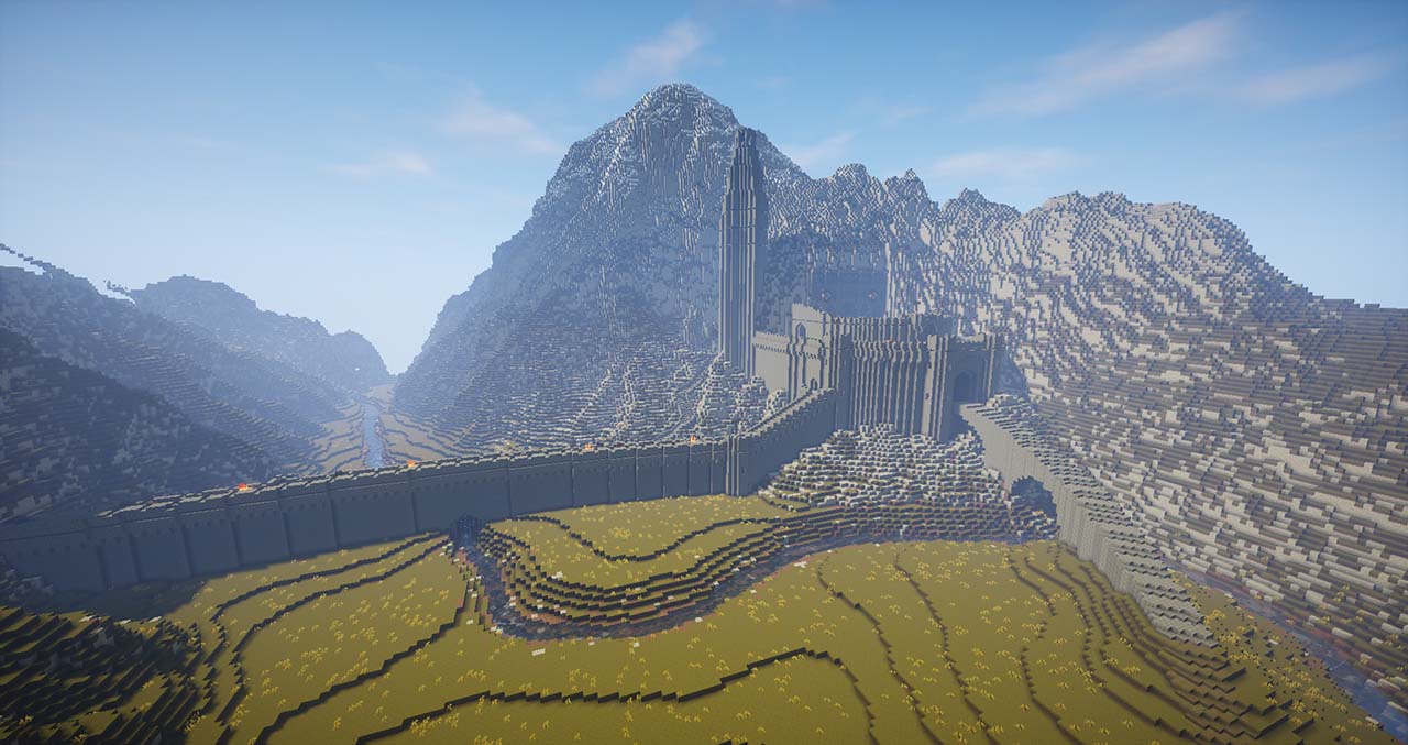 Minecraft Middle Earth By @mcmiddleearth: Helm's Deep - The Great Stronghold Of Rohan