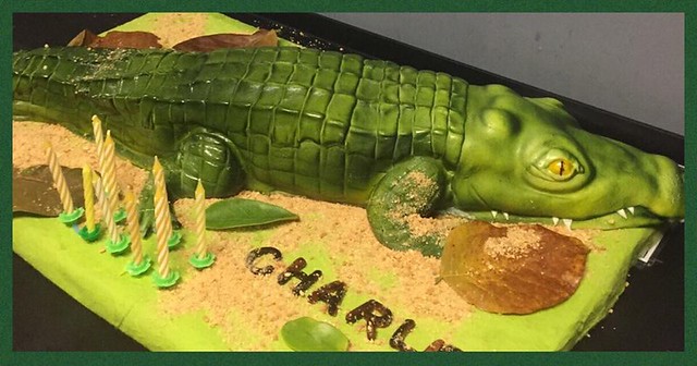 Crocodile 3D Airbrush Cake by Carolina Moyano of Baking Dreams by Carolina M