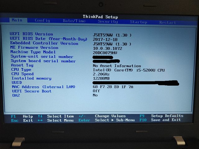 UEFI BIOS update Lenovo Thinkpad E450-en