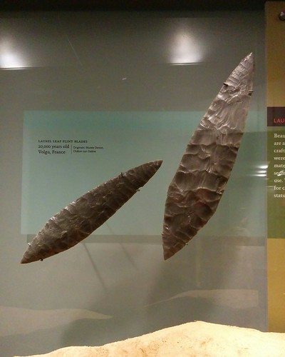 Laurel leaf flint blades #newyork #newyorkcity #manhattan #amnh #hominid #human #primate #archeology #laurelleaf #flint #blades #tools #volgu #americanmuseumofnaturalhistory #latergram