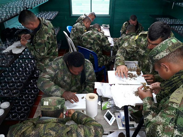 photo of Colombian Army Restoration work
