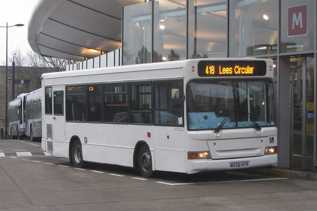M-Travel Dennis Dart SLF, MX56 HYR, Oldham bus station