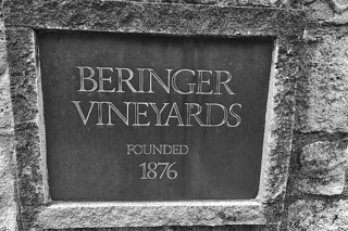Beringer Vineyards - Sign bw