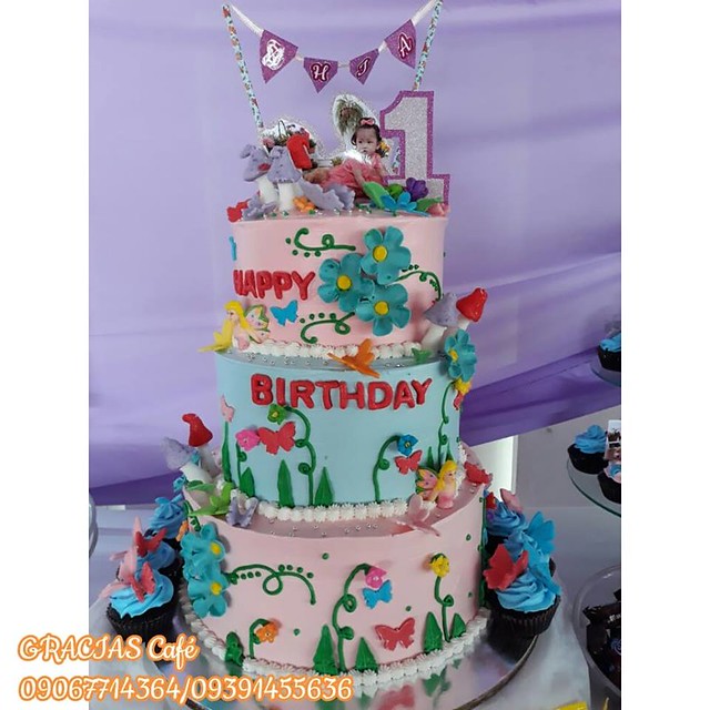 Butterflies Themed Cake by Gracea Jazmin Luna of Gracias Café and Cake Shop