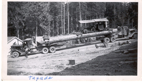 texada donkey yarder logging truck