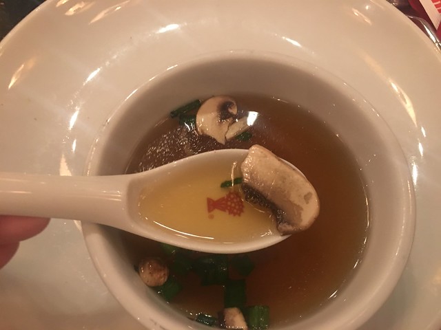 Benihana clear mushroom soup