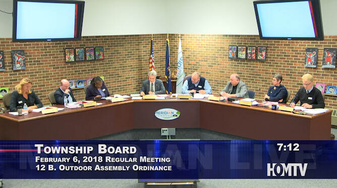 Outdoor Assembly Ordinance Amendment Discussed at Township Board Meeting 