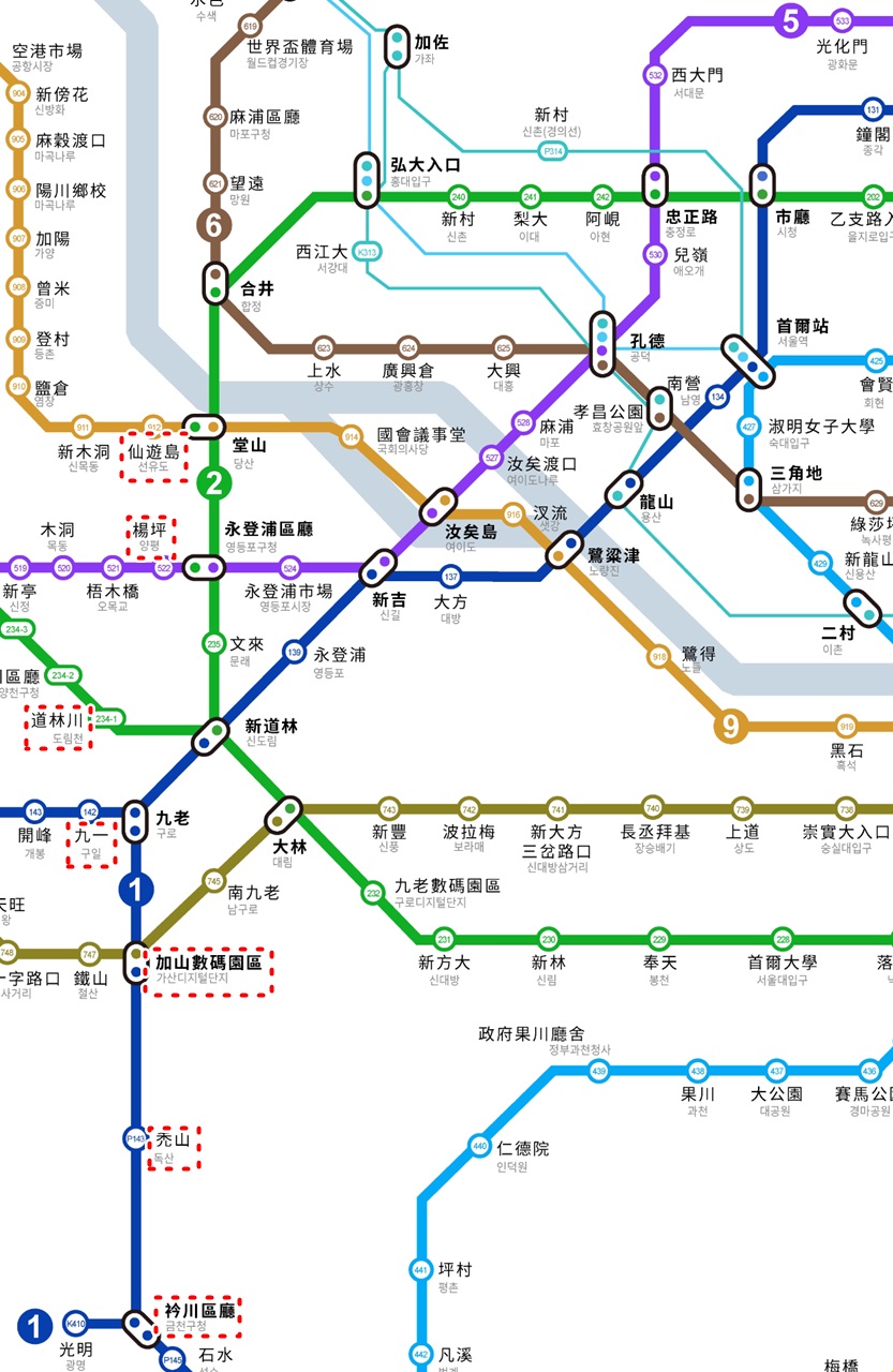 MRT map seoul