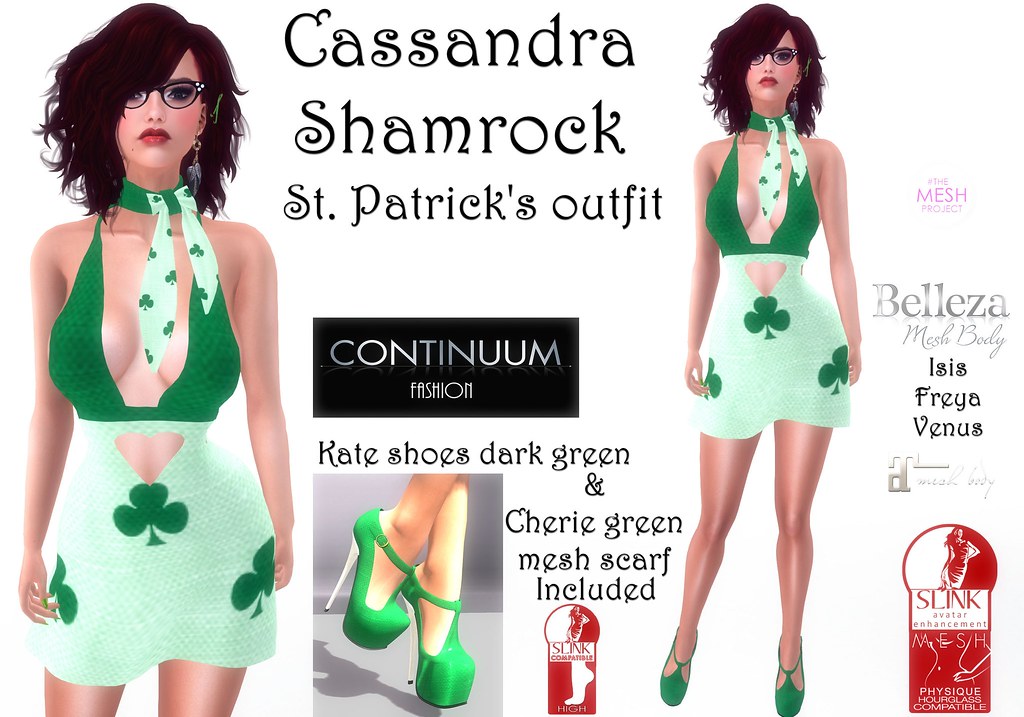 NEW!Continuum St. Patrick Release : Cassandra Shamrock complete outfit