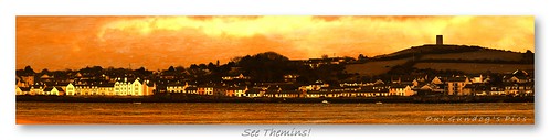 see themins strangford lough co down northern ireland uk ulster portaferry water sunset colour sky