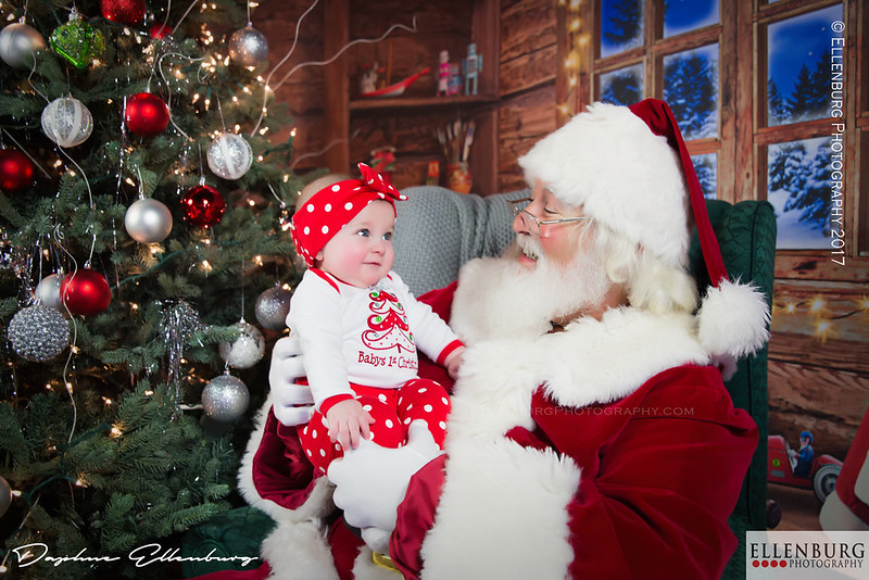 Baby Girl with Santa claus