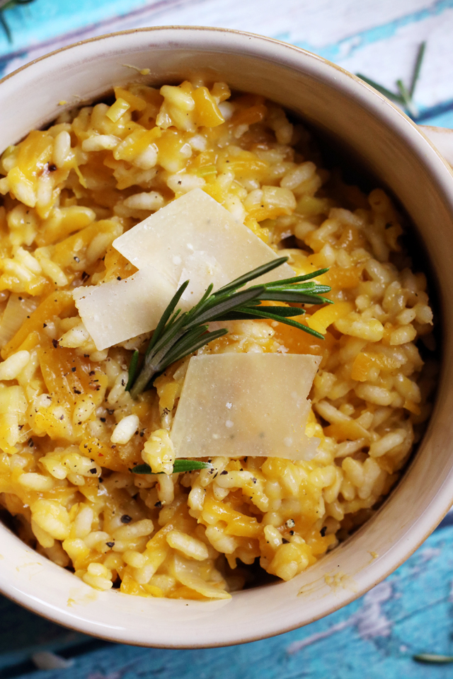 Butternut Squash and Rosemary Risotto with Pistachios and Lemon