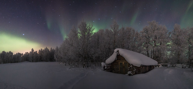 Christmas night in Lapland