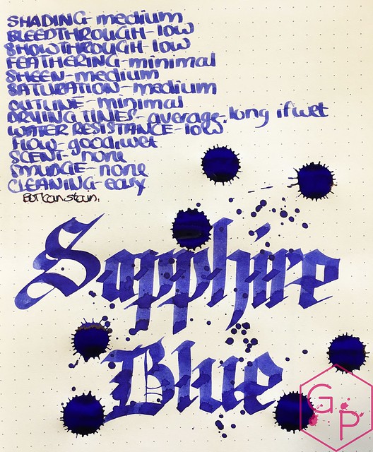 Ink Shot Review Diamine Sapphire Blue @BureauDirect 7