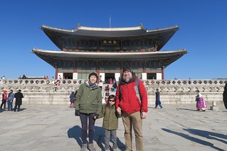 Lisa, Alan, and Dave at Gyeongbokgung Palace