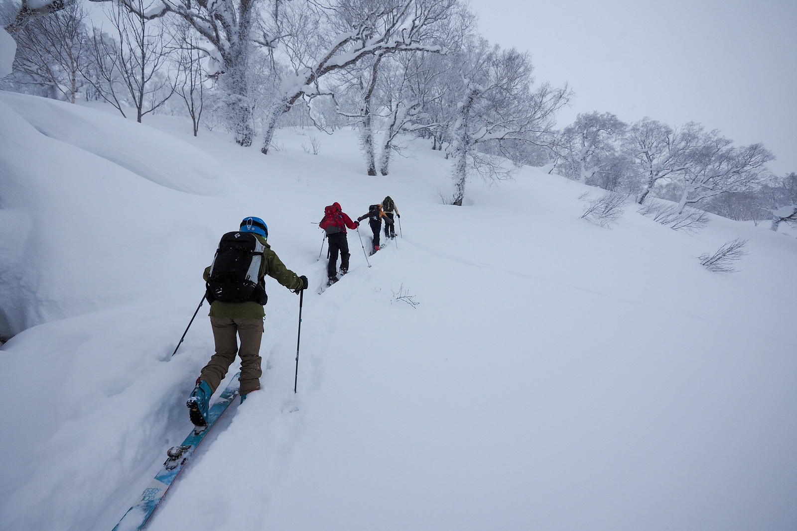 Mt. Onuma backcountry ski touring (Jozankei, Hokkaido, Japan)