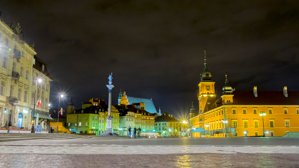 Ночная Варшава в фотографиях