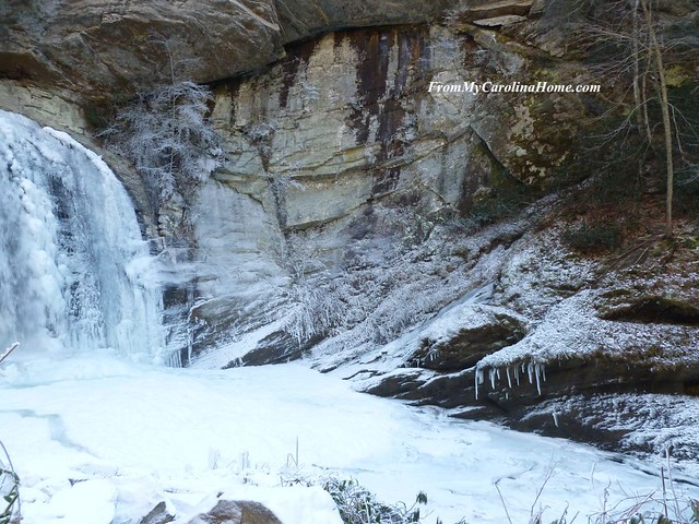 Looking Glass Falls Winter 2018 Freeze at FromMyCarolinaHome.com