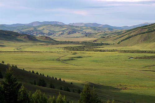 mongolia khentii landscape nature steppe mountains