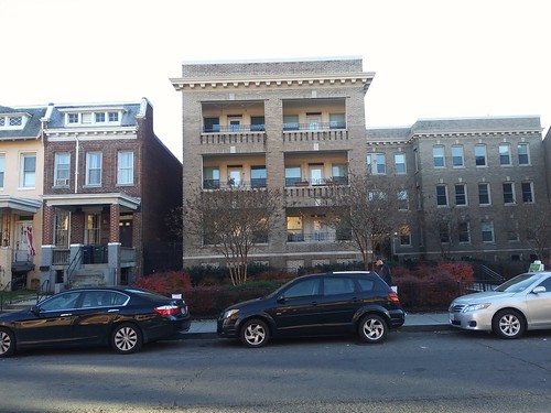 c. 1920s three-story apartment building on the 1300 block of Park Road NW, Columbia Heights