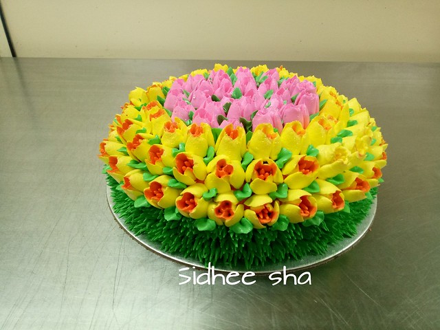 Beautiful Flower Cake by Sidhee Sha