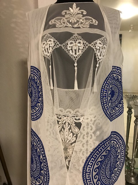 Amir Sali,  Blue and white dress 2