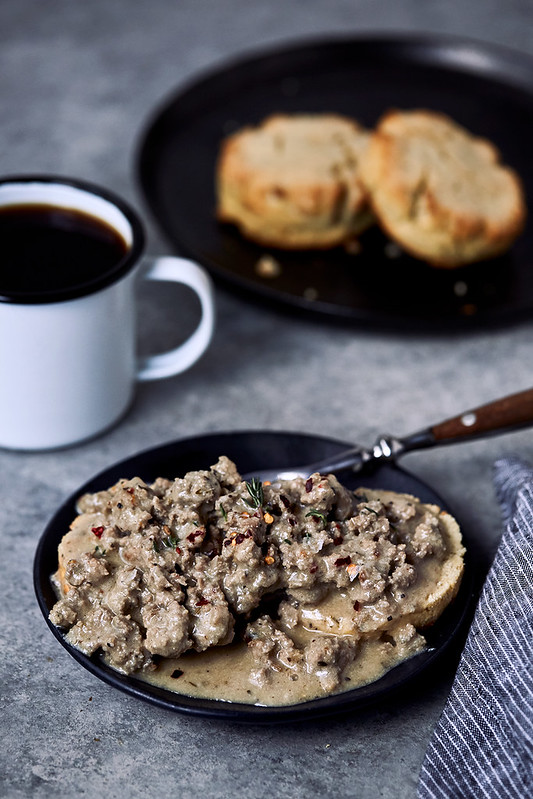 Paleo Biscuits and Gravy {gluten-free, low-carb, keto, dairy-free}