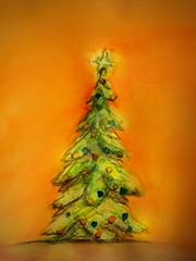 Christmas tree 2017 #Watercolor  Merry Christmas everyone.