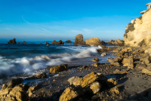 california coronadelmar newportbeach nikon nikond5300 pacificocean beach cliff geotagged longexposure ocean rock rocks sand sea seascape shadow shadows shore sky water wave unitedstates