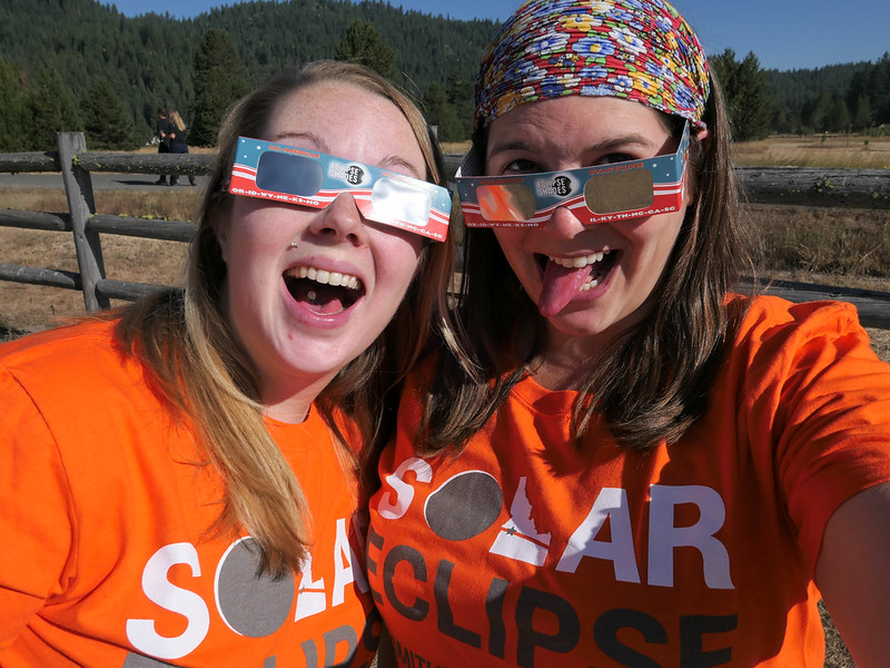 Amanda and Melissa at solar eclipse
