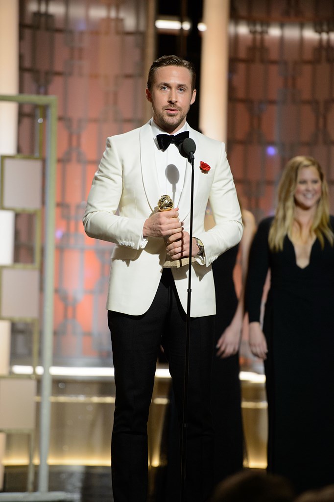 Ryan Gosling Accepts The Golden Globe Award For Best Performance By An Actor In A Motion Picture – Comedy Or Musical For His Role In &Quot;La La Land&Quot; At The 74Th Annual Golden Globe Awards At The Beverly Hilton In Beverly Hills, Ca On Sunday, January 8, 2017.